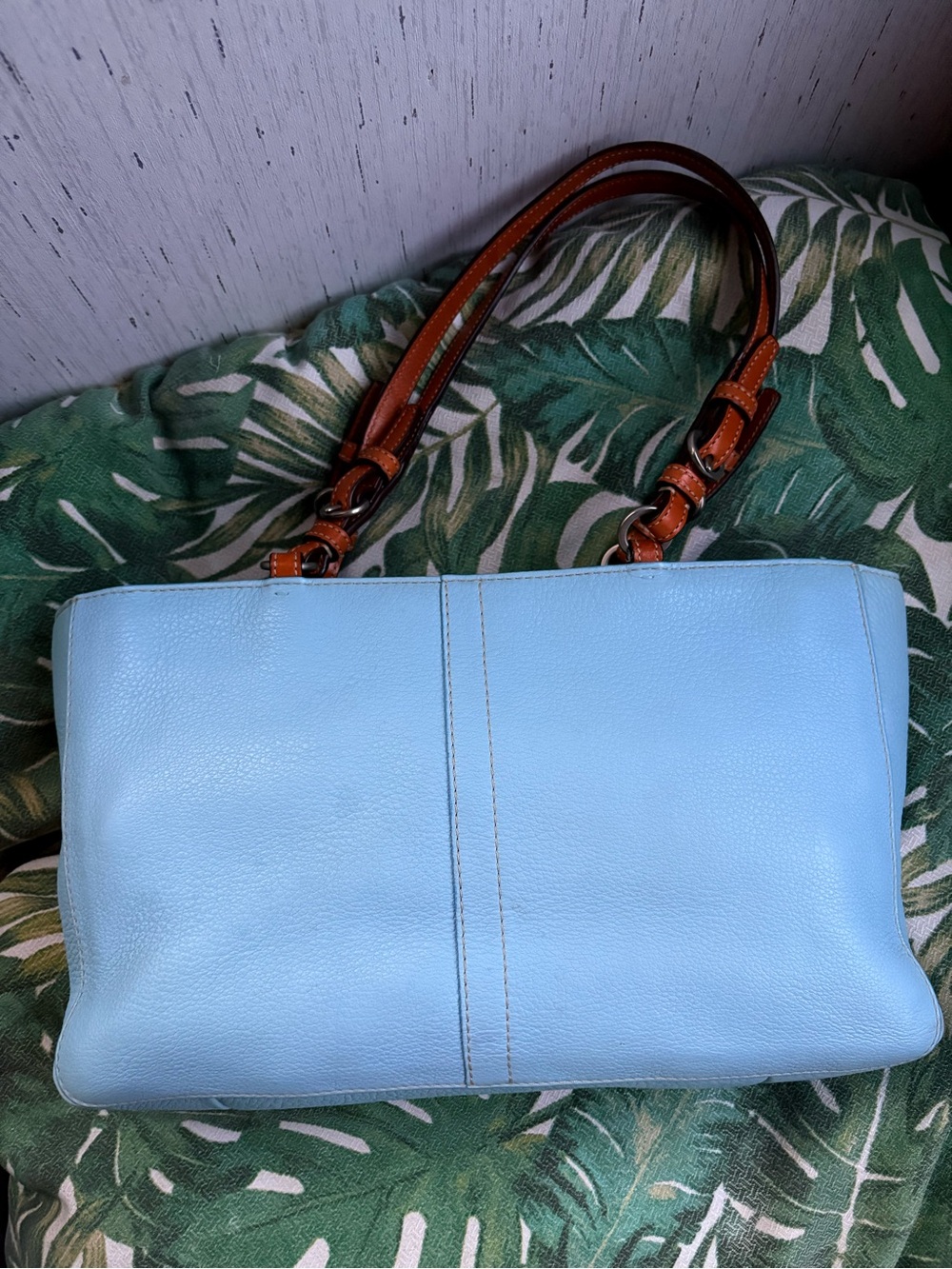 Coach bundle vintage Chelsea tote blue black leather bag - Picture 4 of 16